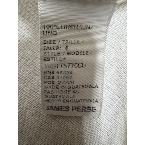 James Perse Standard Skirt 4 XL White Linen Mini Minimalist Basic Everyday - Picture 4 of 8